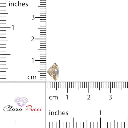 0.25 to 3 ct Round Cut VVS1 Synthetic Yellow moissanite November Birthstone