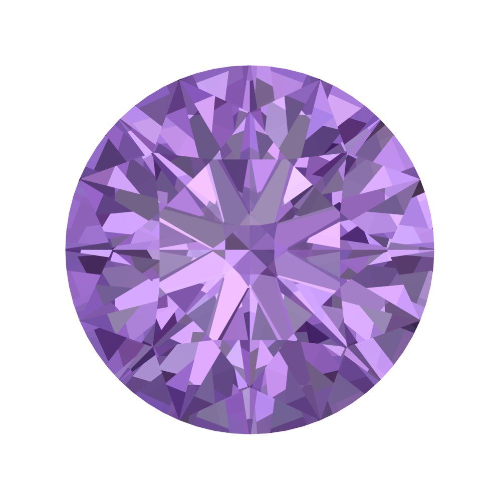 0.25 to 3 ct Round Cut VVS1 Simulated Purple Alexandrite February Birthstone