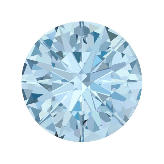 0.25 to 3 ct Round Cut VVS1 Natural Blue Aquamarine March Birthstone