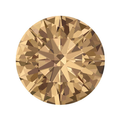 0.25 to 3 ct Round Cut VVS1 Simulated Brown Champagne November Birthstone