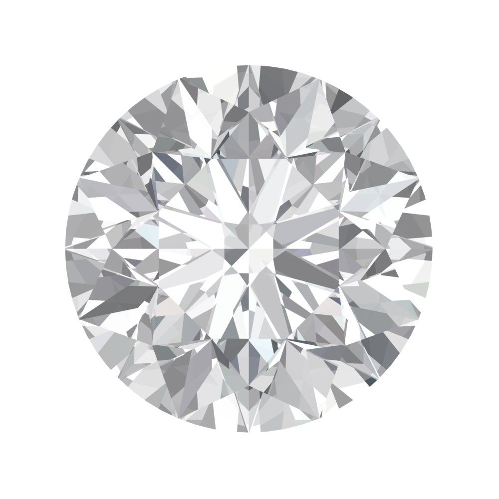 0.25 to 3 ct Round Cut VVS1 Synthetic Clear Moissanite April Birthstone
