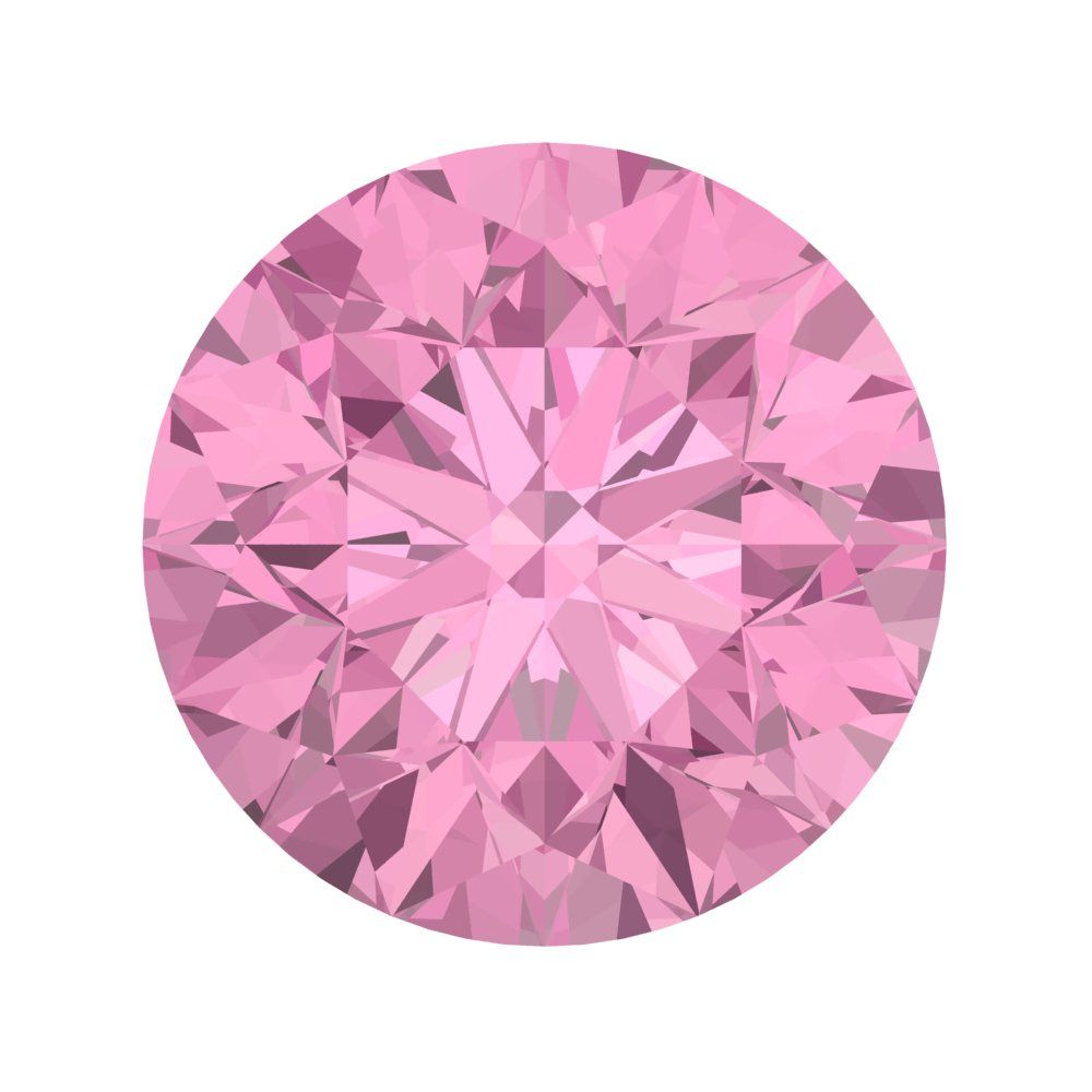 0.25 to 3 ct Round Cut VVS1 Simulated Pink October Birthstone