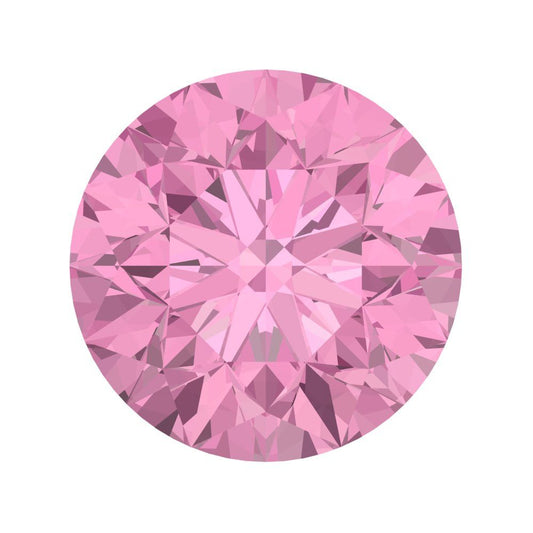 0.25 to 3 ct Round Cut VVS1 Simulated Pink October Birthstone
