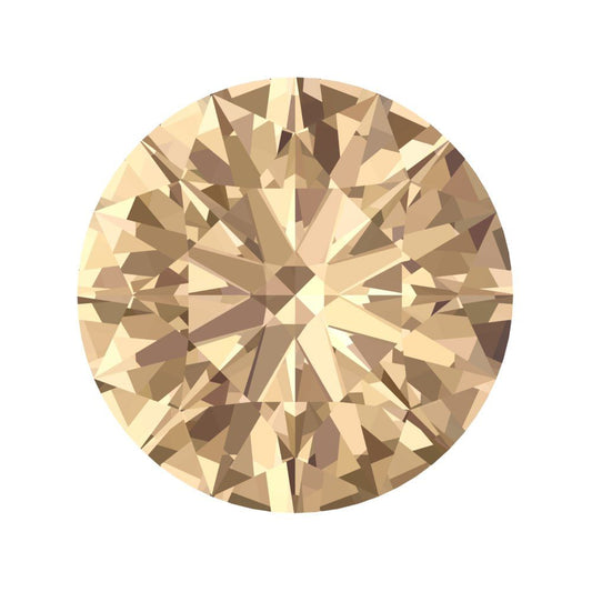 0.25 to 3 ct Round Cut VVS1 Synthetic Yellow moissanite November Birthstone