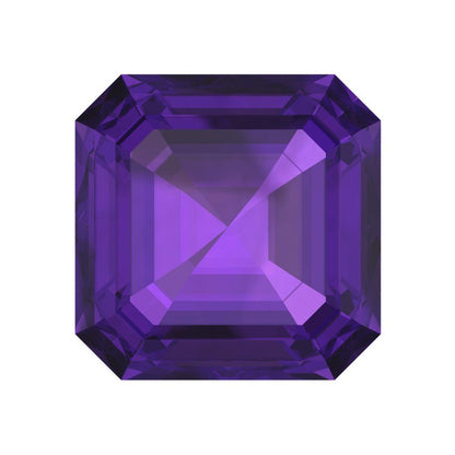 1.5 to 2 ct Square emerald Natural Purple Amethyst February Birthstone