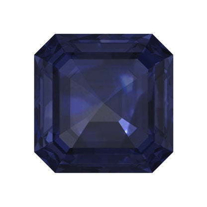 1.5 to 2 ct Square emerald Simulated Blue sapphire September Birthstone