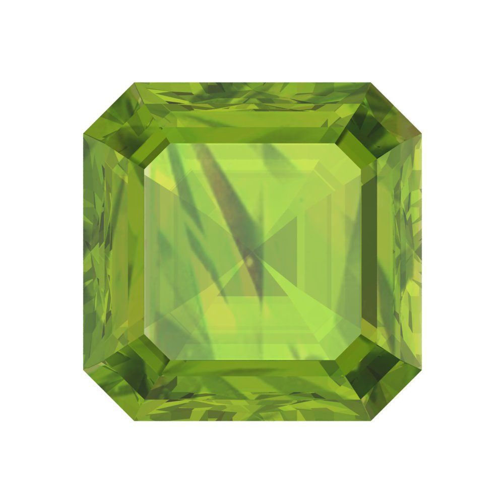 1.5 to 2 ct Square emerald Natural Green Peridot August Birthstone