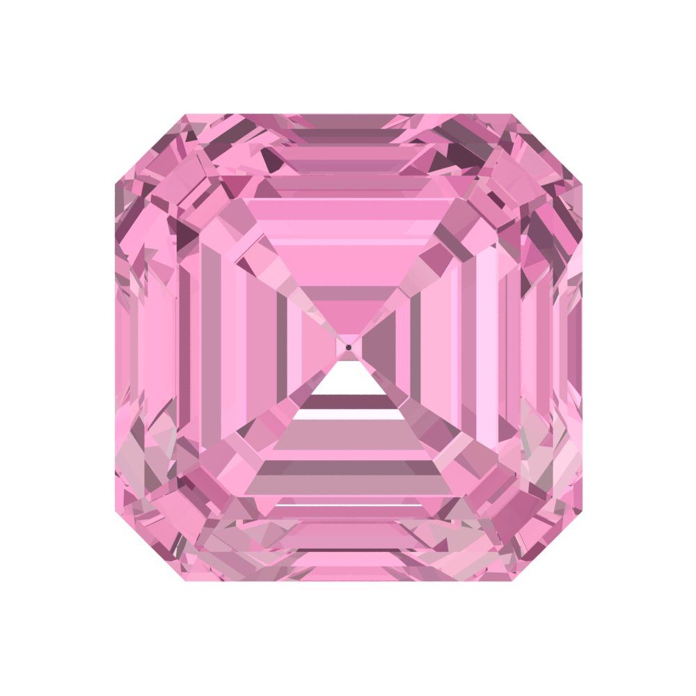 1.5 to 2 ct Square emerald Simulated Pink October Birthstone