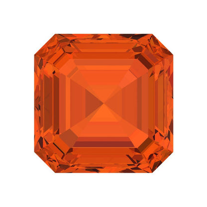 1.5 to 2 ct Square emerald Simulated Red January Birthstone