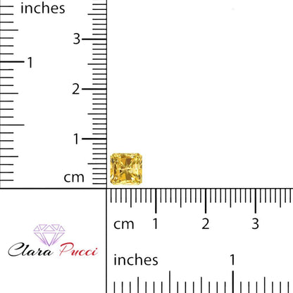 1.5 to 2 ct Square emerald Natural Yellow Citrine November Birthstone