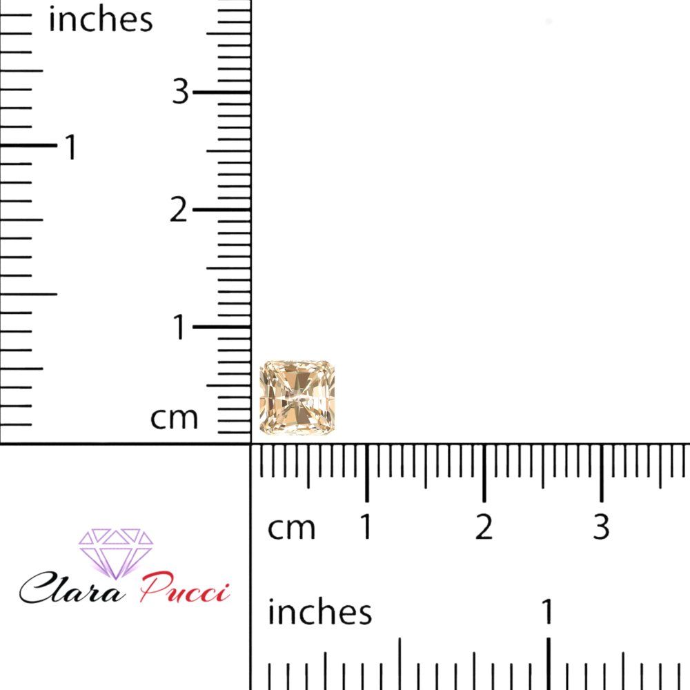 1.5 to 2 ct Square emerald Natural Brown Morganite November Birthstone