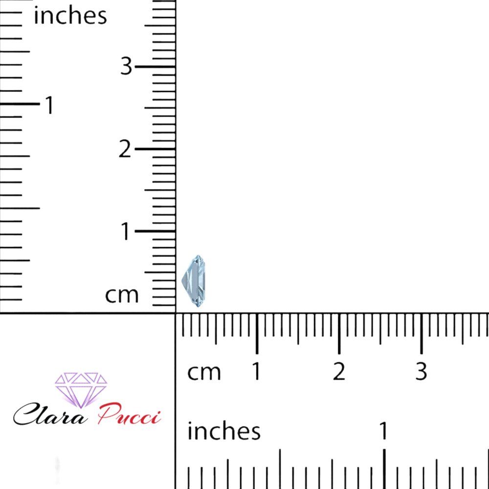 1.5 to 2 ct Square emerald Simulated Blue Aquamarine March Birthstone