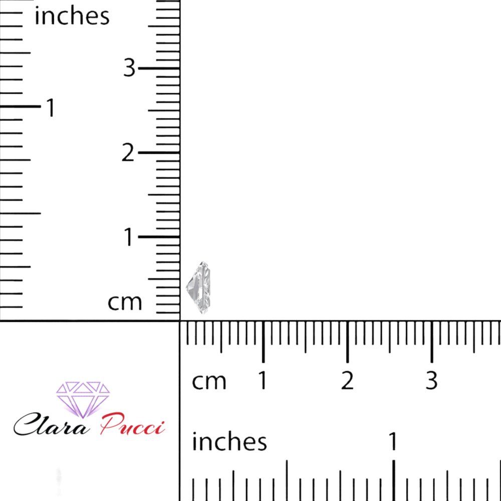 1.5 to 2 ct Square emerald Simulated Clear April Birthstone