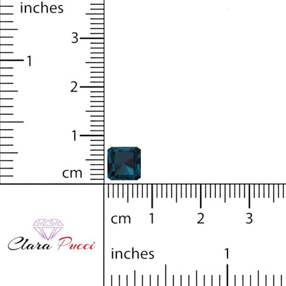 1.5 to 2 ct Square emerald Natural london blue topaz September Birthstone