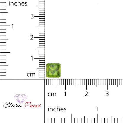 1.5 to 2 ct Square emerald Natural Green Peridot August Birthstone