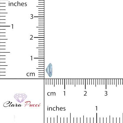 1.5 to 2 ct Square emerald Simulated Blue Aquamarine March Birthstone