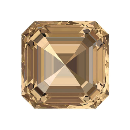 1.5 to 2 ct Square emerald Simulated Brown Champagne November Birthstone