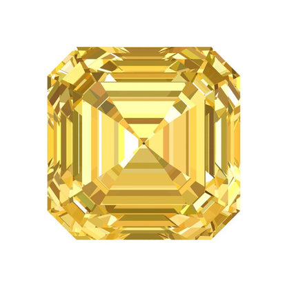 1.5 to 2 ct Square emerald Natural Yellow Citrine November Birthstone