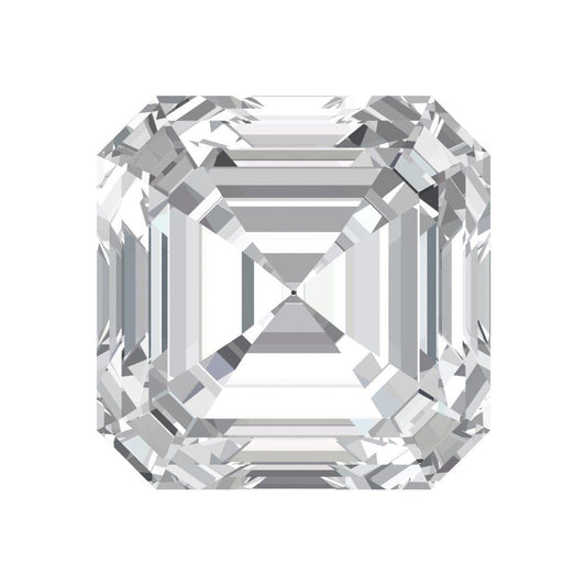 1.5 to 2 ct Square emerald Synthetic Clear White sapphire April Birthstone