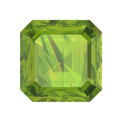 1.5 to 2 ct Square emerald Natural Green Peridot August Birthstone