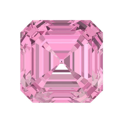 1.5 to 2 ct Square emerald Simulated Pink October Birthstone