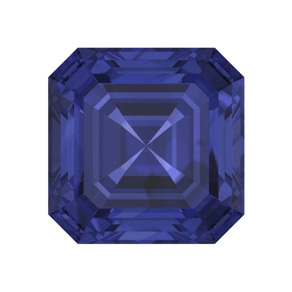 1.5 to 2 ct Square emerald Simulated Blue Tanzanite September Birthstone
