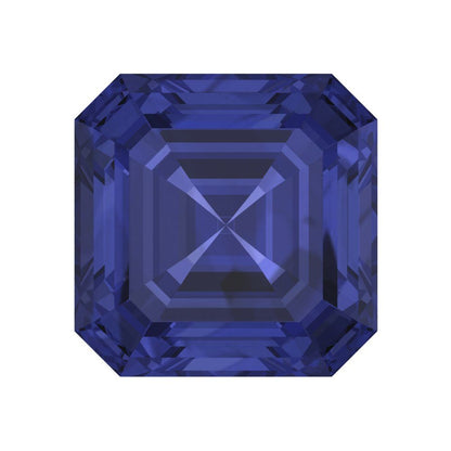 1.5 to 2 ct Square emerald Simulated Blue Tanzanite September Birthstone