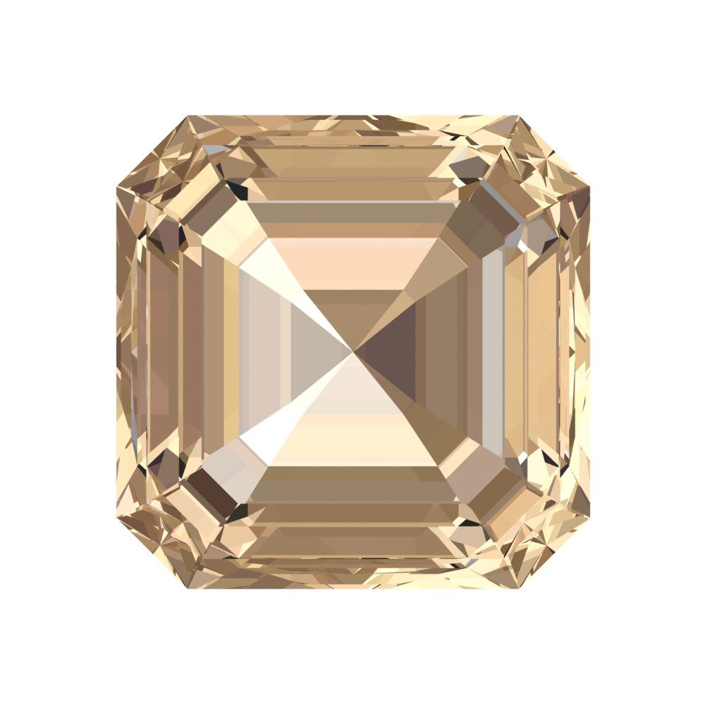 1.5 to 2 ct Square emerald Synthetic Yellow moissanite November Birthstone