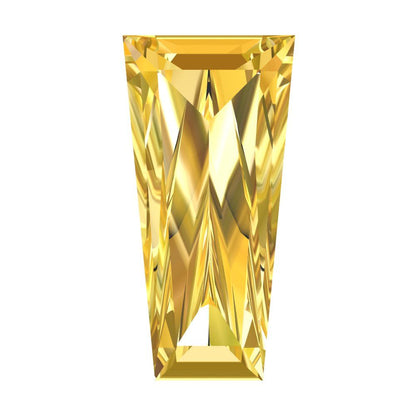 0.25 ct Tapered Baguette Cut VVS1 Natural Yellow Citrine