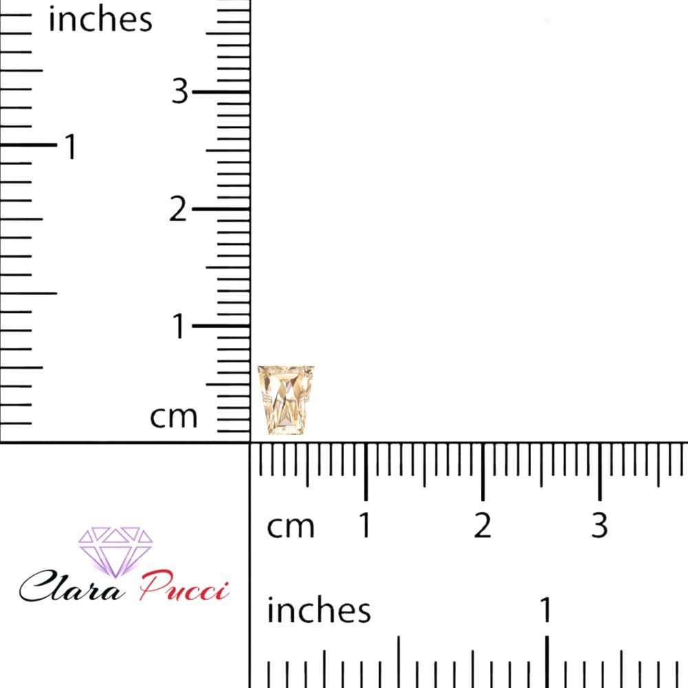 0.25 ct Tapered Baguette Cut VVS1 Natural Brown Morganite