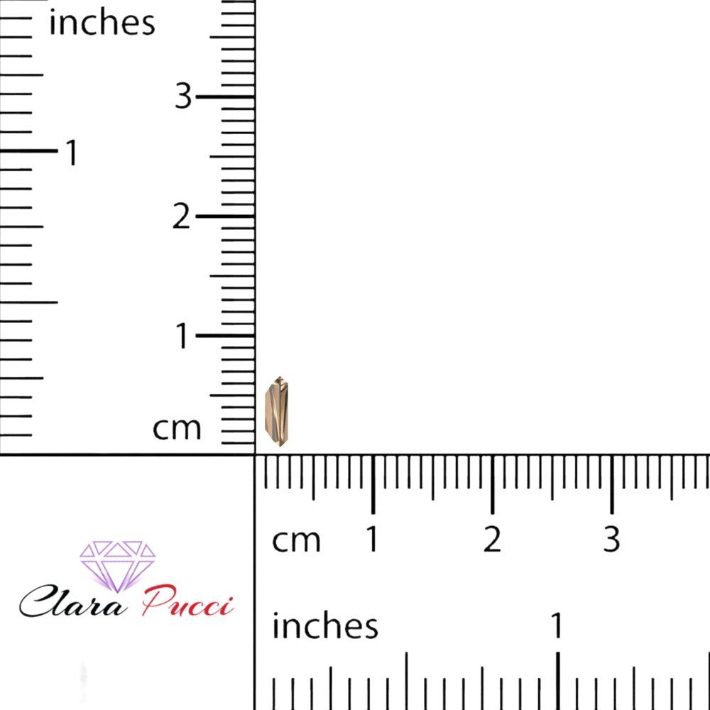 0.25 ct Tapered Baguette Cut VVS1 Simulated Brown Champagne