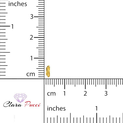 0.25 ct Tapered Baguette Cut VVS1 Natural Yellow Citrine