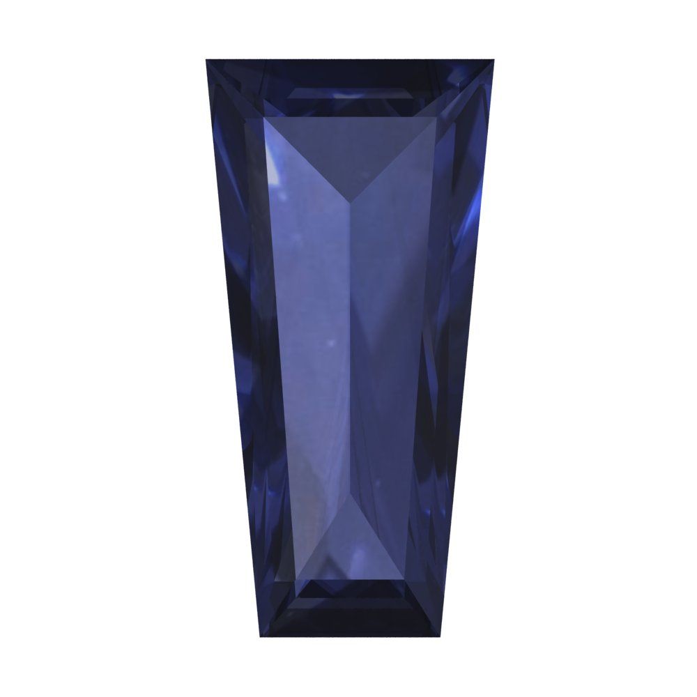 0.25 ct Tapered Baguette Cut VVS1 Simulated Blue sapphire