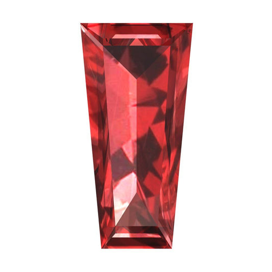 0.25 ct Tapered Baguette Cut VVS1 Natural Red Garnet