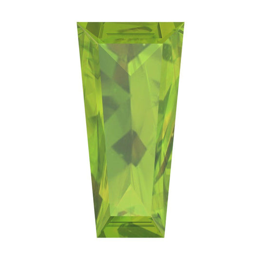 0.25 ct Tapered Baguette Cut VVS1 Natural Green Peridot
