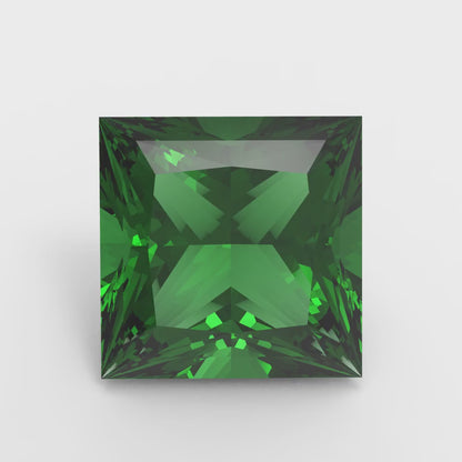 0.25 to 3 ct Princess Cut VVS1 Simulated Green Emerald May Birthstone