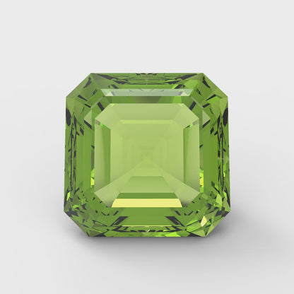 1.5 to 2 ct Square emerald Simulated Light Green August Birthstone
