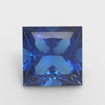0.25 to 3 ct Princess Cut VVS1 Simulated Blue Tanzanite September Birthstone