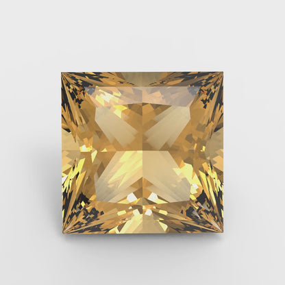 0.25 to 3 ct Princess Cut VVS1 Simulated Brown Champagne November Birthstone