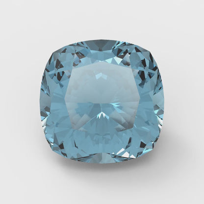 1 to 3 ct Cushion Cut VVS1 Simulated Blue Aquamarine March Birthstone