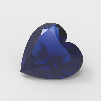 0.5 to 2 ct Heart Cut VVS1 Simulated Blue sapphire September Birthstone