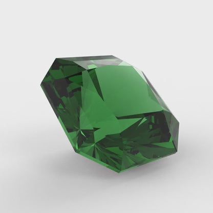 1 to 3 ct Asscher Cut VVS1 Simulated Green Emerald May Birthstone