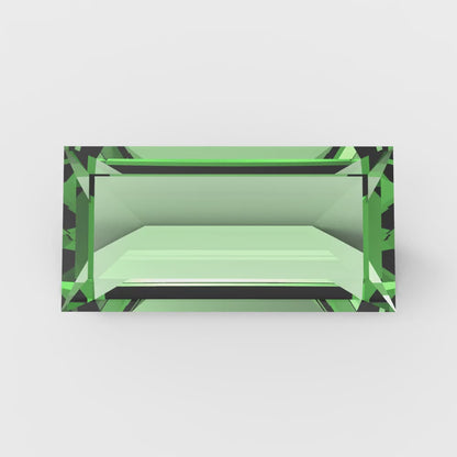 0.33 ct 5x3.5mm Baguette Cut Simulated Light Green August Birthstone