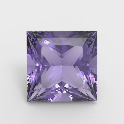 0.25 to 3 ct Princess Cut VVS1 Simulated Purple Alexandrite February Birthstone