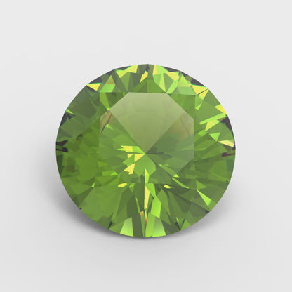 0.25 to 3 ct Round Cut VVS1 Natural Green Peridot August Birthstone