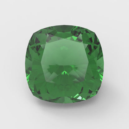 1 to 3 ct Cushion Cut VVS1 Simulated Green Emerald May Birthstone