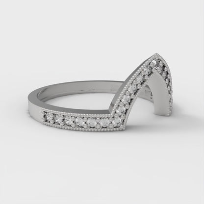 0.1875 cttw Moissanite Round Cut White Gold Eternity Wedding Band