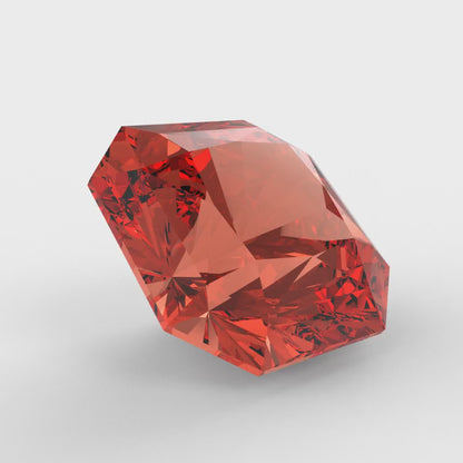 1 to 3 ct Asscher Cut VVS1 Simulated Red January Birthstone