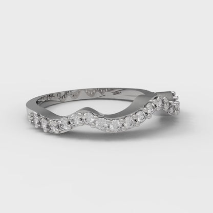 0.23 cttw White Sapphire Round Cut White Gold Eternity Wedding Band