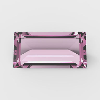 0.33 ct 5x3.5mm Baguette Cut Simulated Pink October Birthstone
